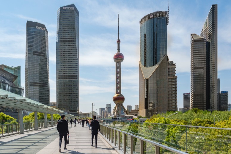 View of the Bund in Shanghai